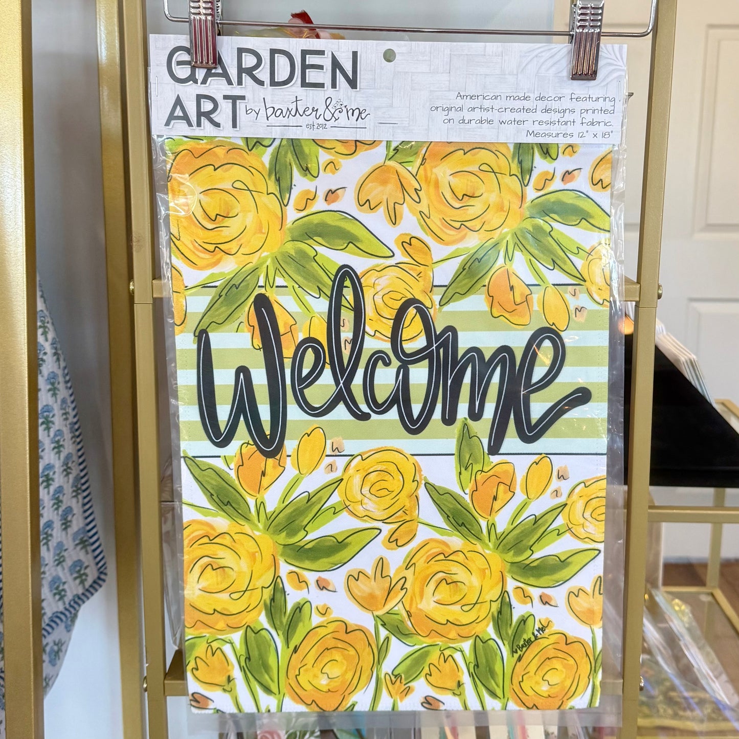 Garden Flag | Yellow Flowers Welcome