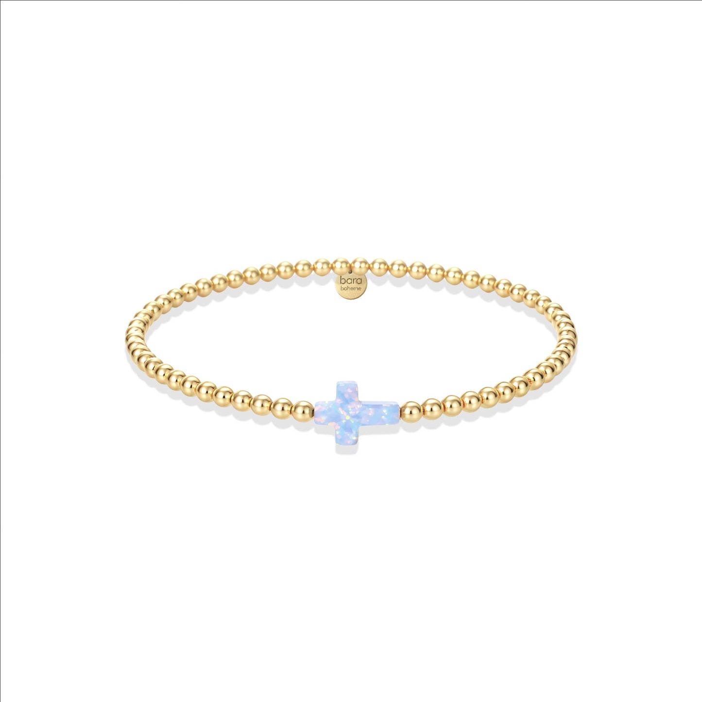 Beaded Opal Cross Bracelet | Azure