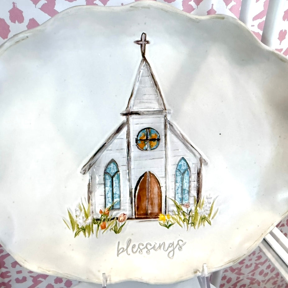 Ceramic Platter | Church *Store Pickup Only*