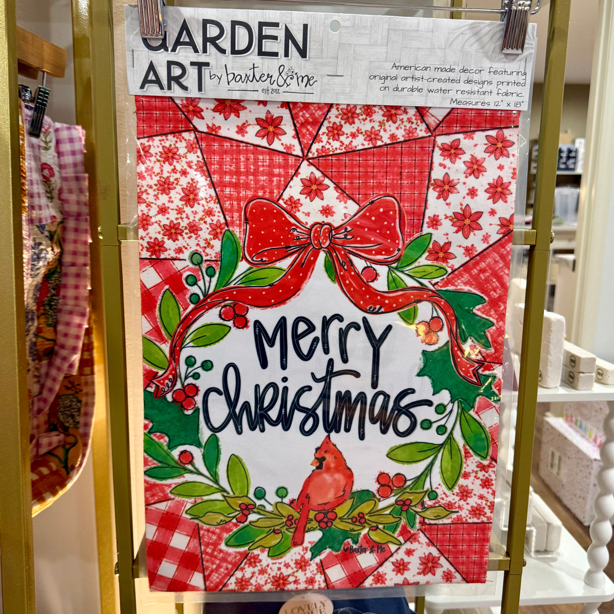 Garden Flag | Christmas Cardinal