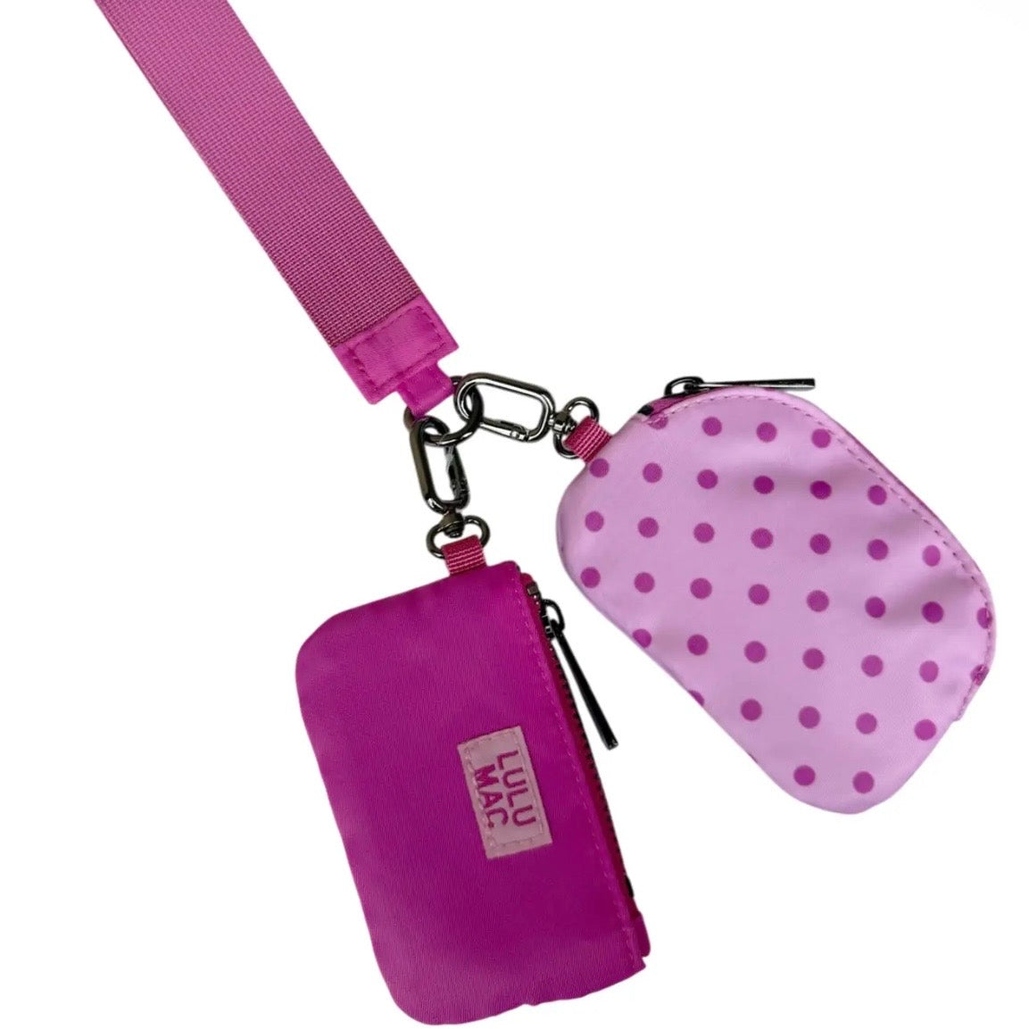 Lulu Mac Pouch Wristlet | Pink Dots