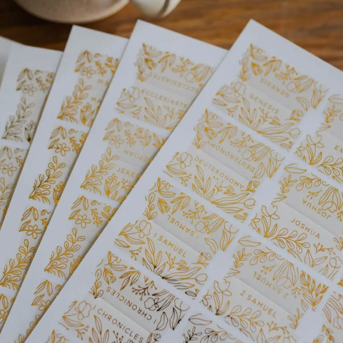 Bible Tabs | Gold Foil Cream