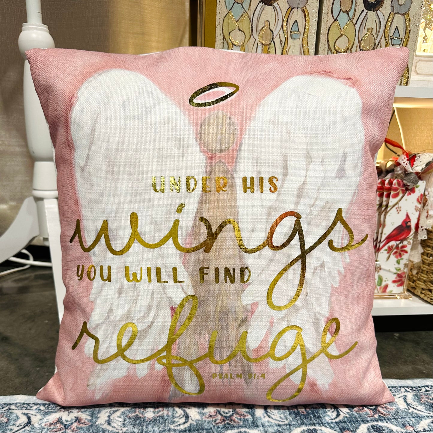 Pillow | Under His Wings Pink