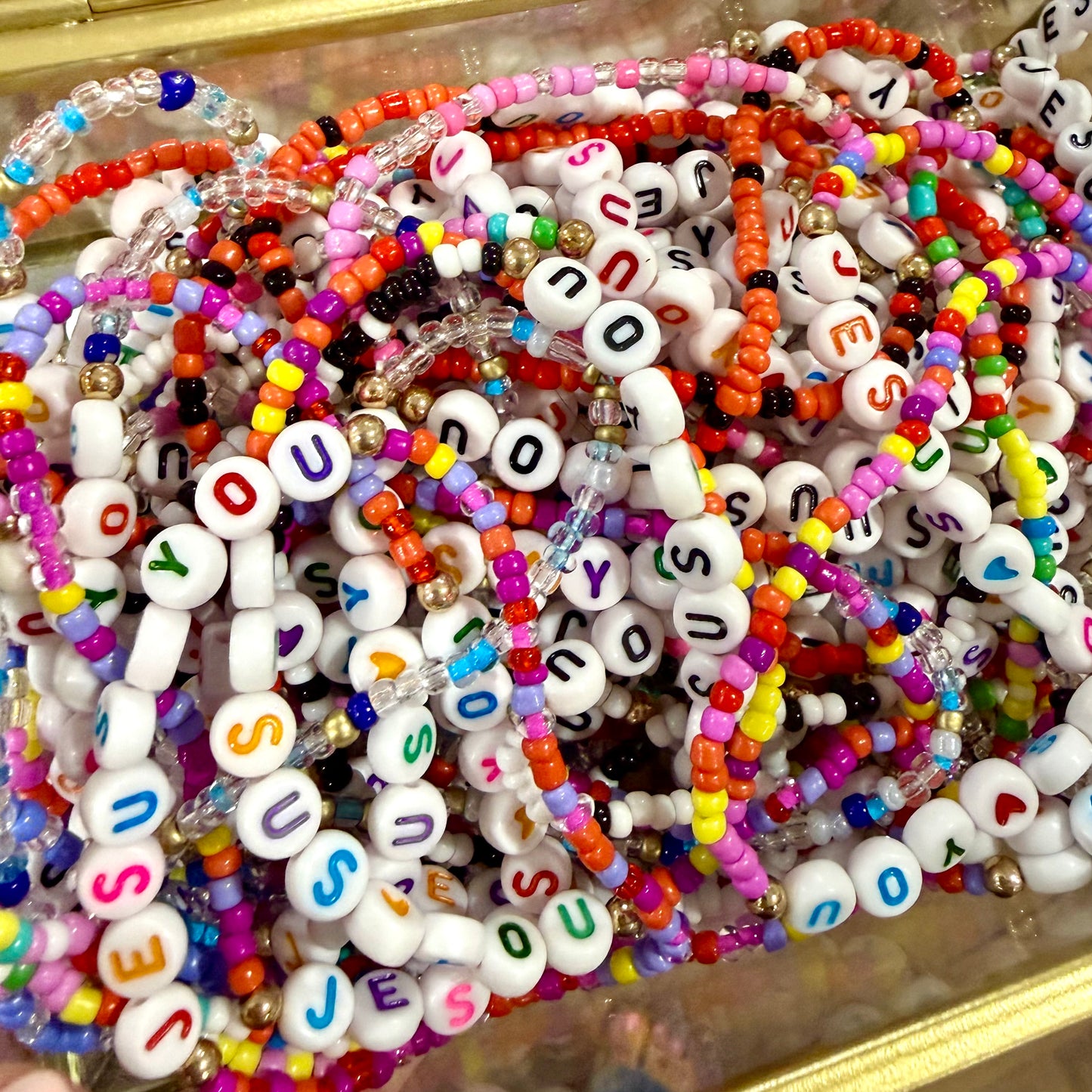 Jesus Loves You Beaded Bracelet | Assorted
