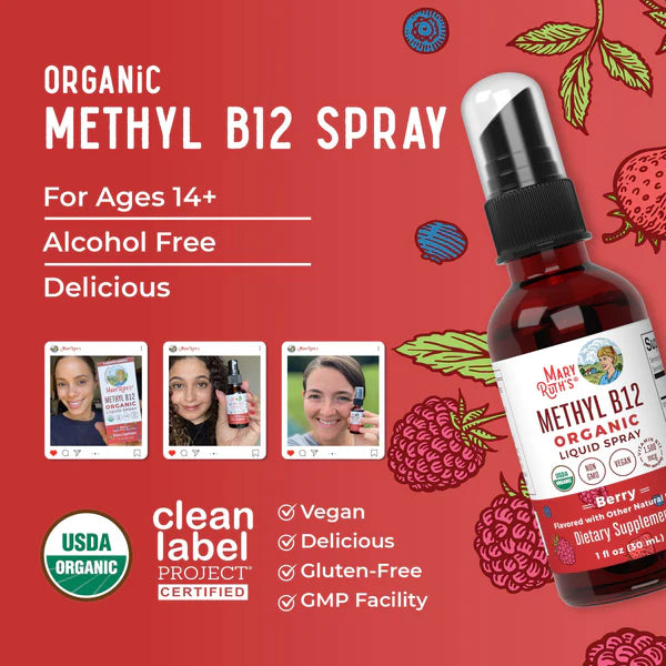 Mary Ruth’s Methyl B12 Organic Spray | Strawberry