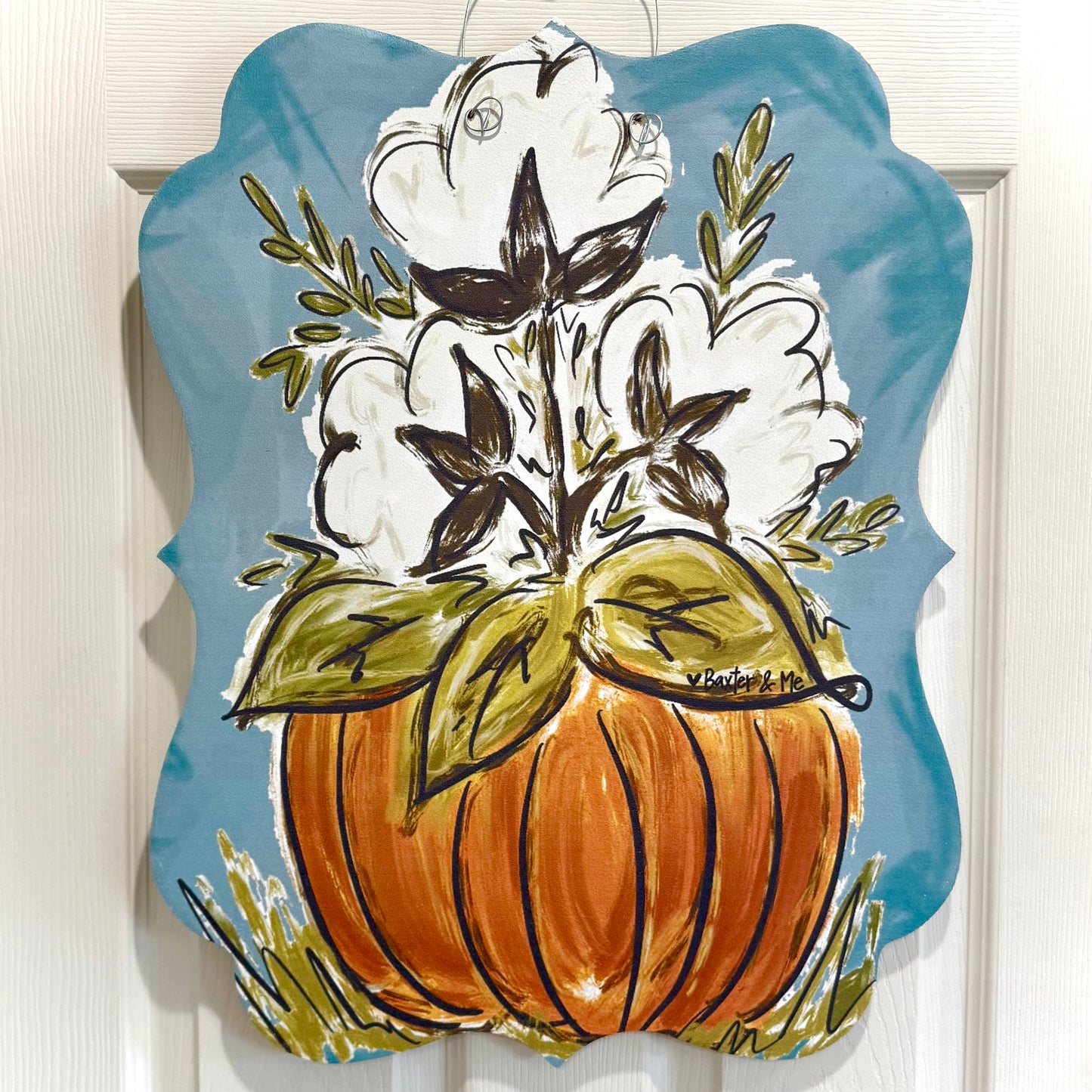 Door Hanger | Cotton Pumpkin