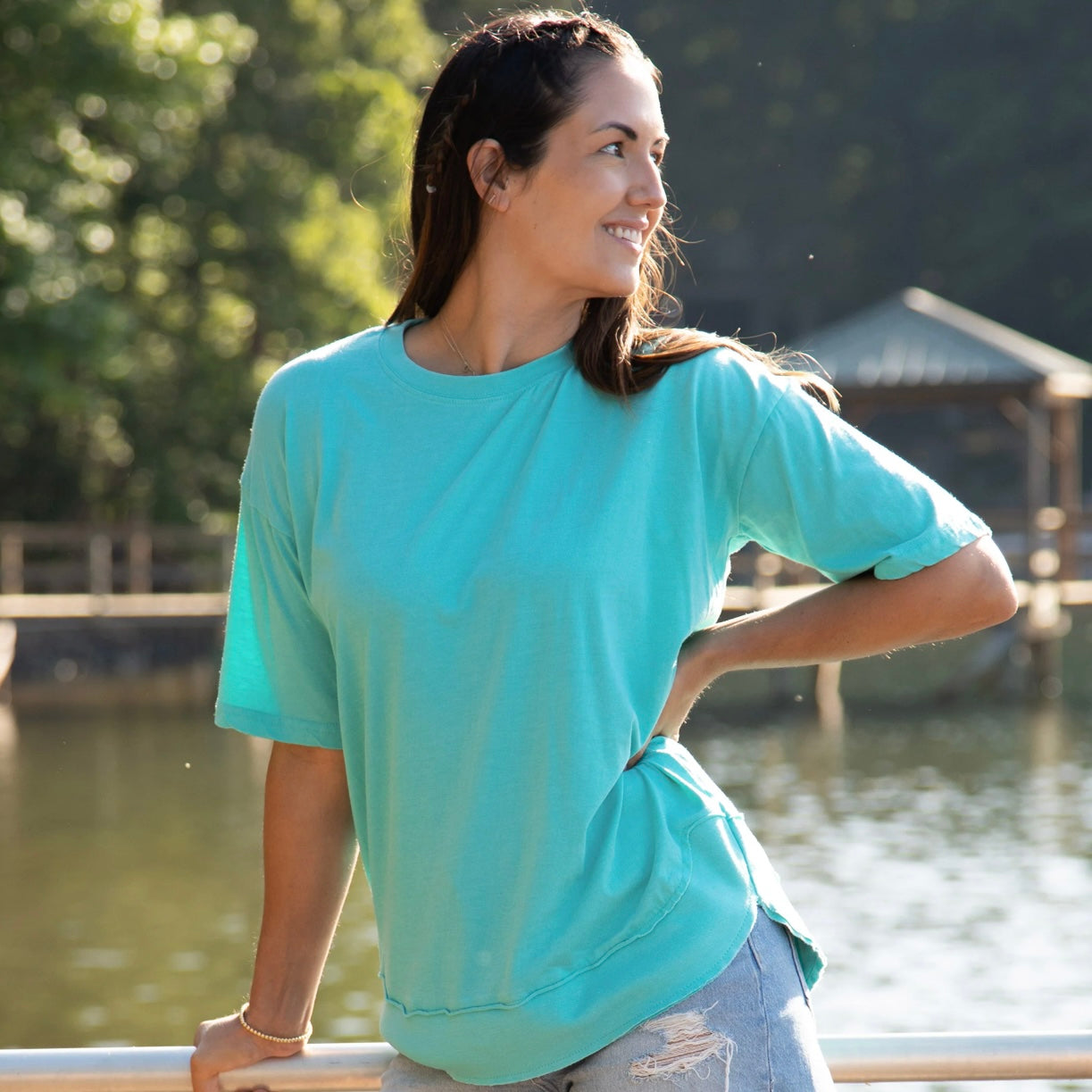Royce Vintage Poncho Tee | Beach Pink