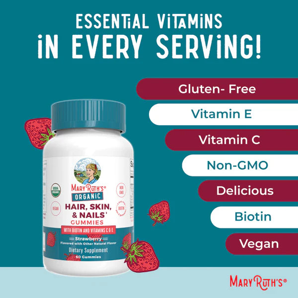 Mary Ruth’s Organic Hair, Skin, & Nails Gummies