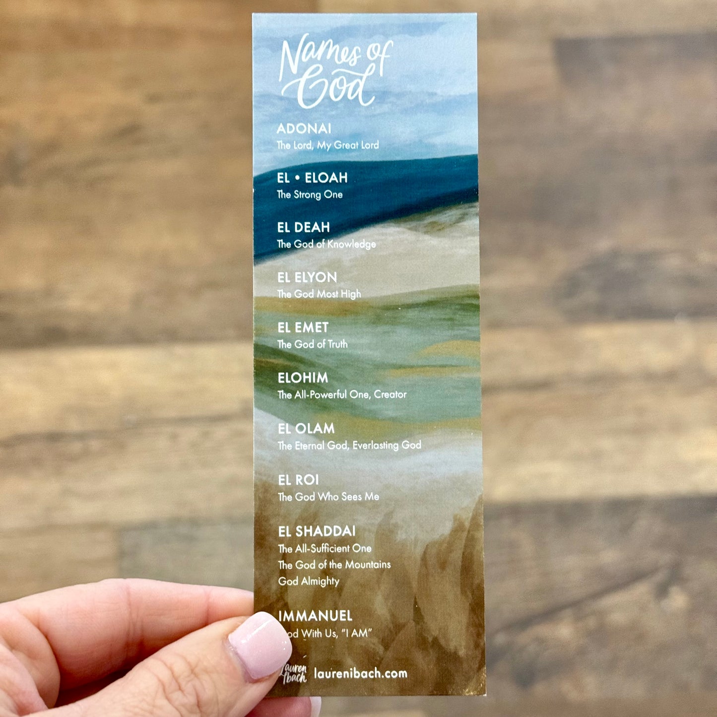 Bookmark - Names Of God