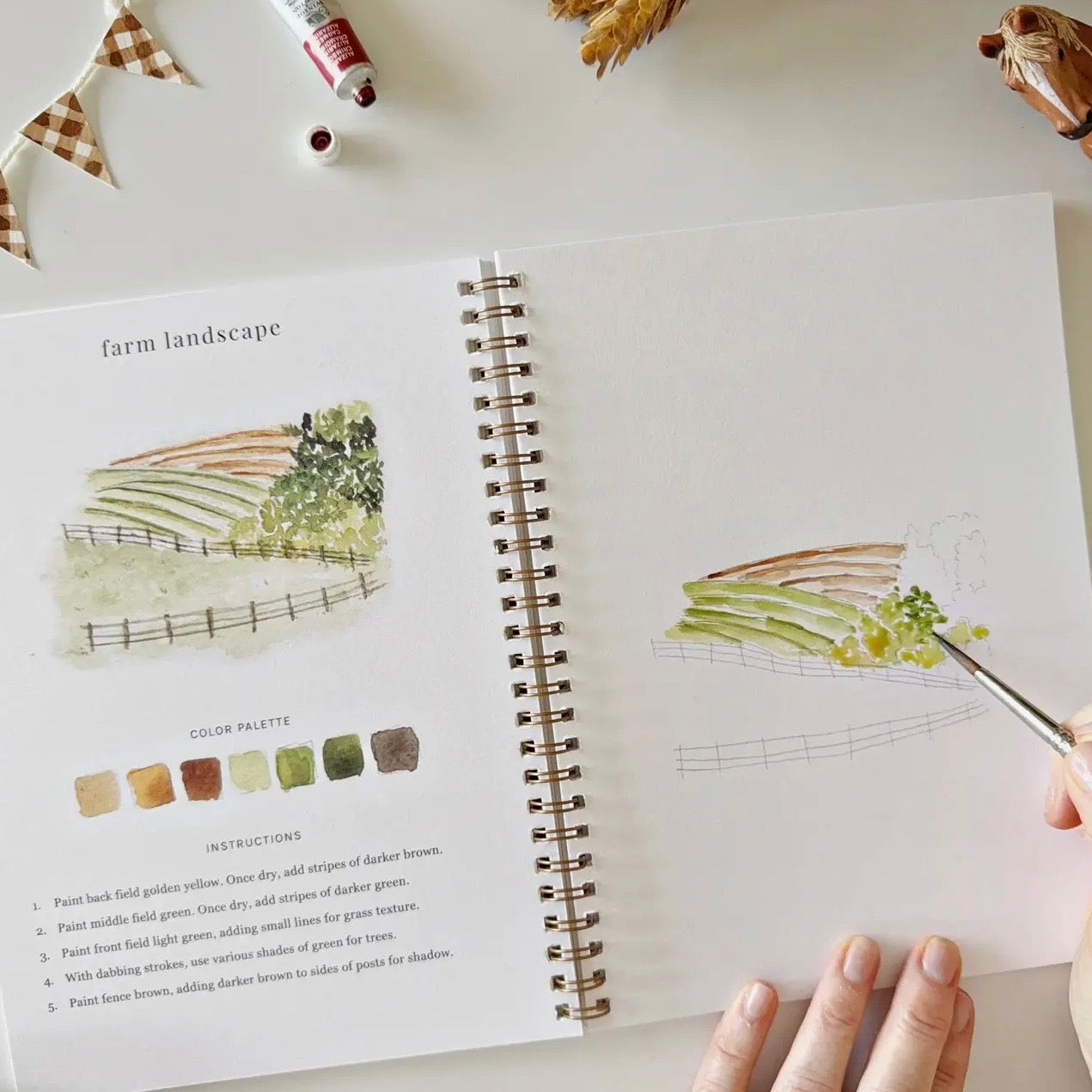 Watercolor Workbook | Farm