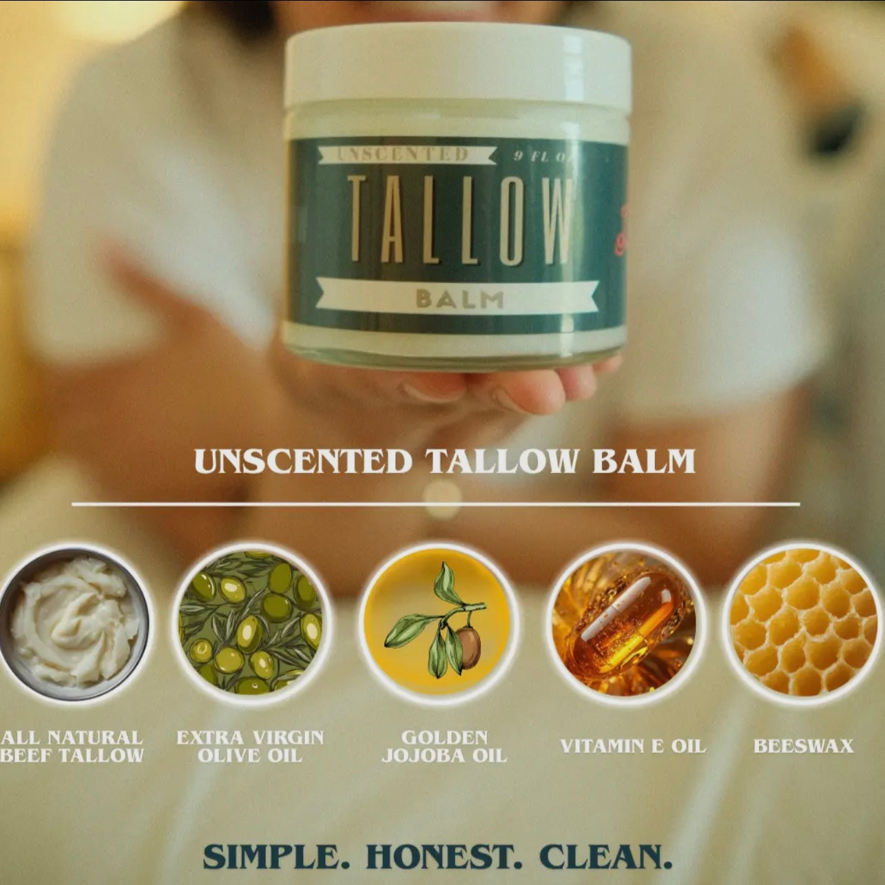 Tallow - Unscented Balm 9oz