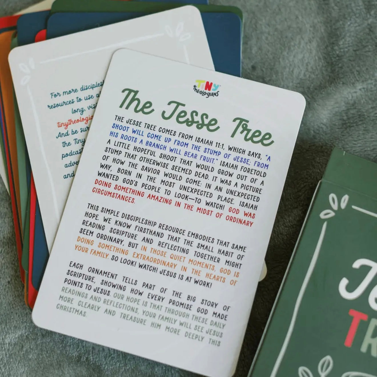 Tiny Theologians | Jesse Tree Ornaments + Cards Set