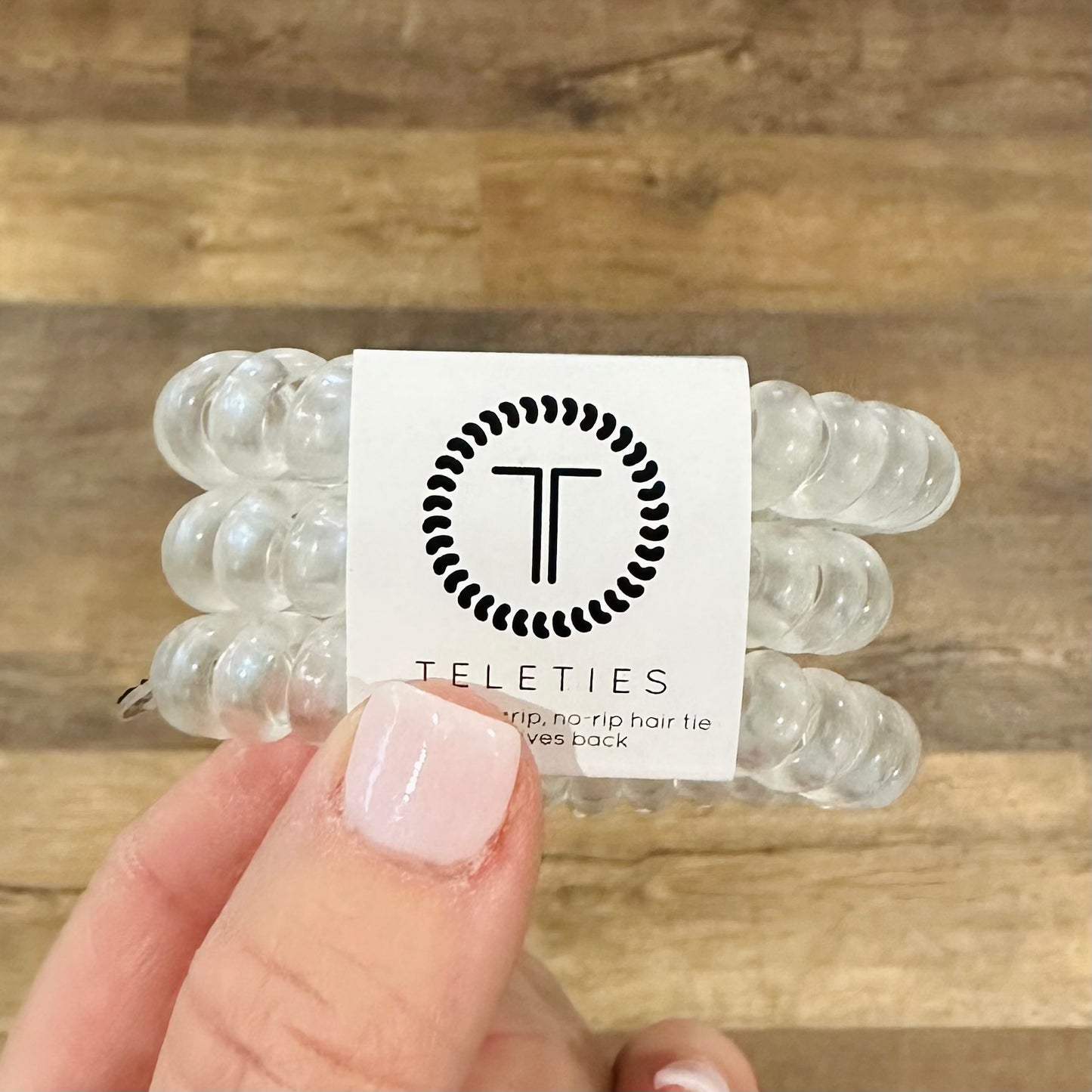 Teleties Hair Coils | Large | Crystal Clear