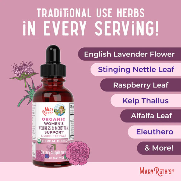 Mary Ruth’s Organic Women’s Wellness & Menstrual Support Liquid Drops
