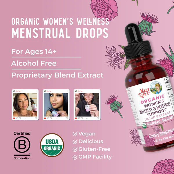 Mary Ruth’s Organic Women’s Wellness & Menstrual Support Liquid Drops