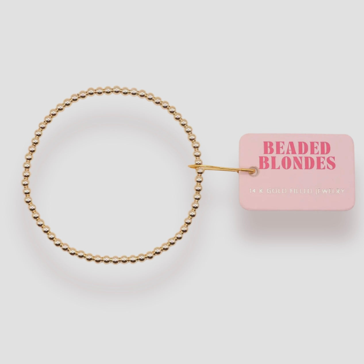 Bracelet - 3mm Gold Beaded | 6.75 inch