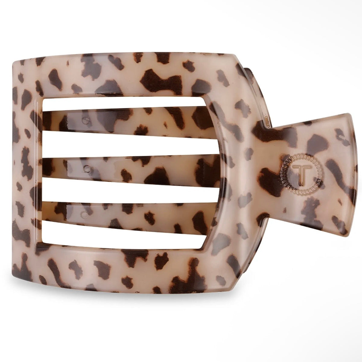 Teleties Square Flat Clip | Large | Blonde Tortoise