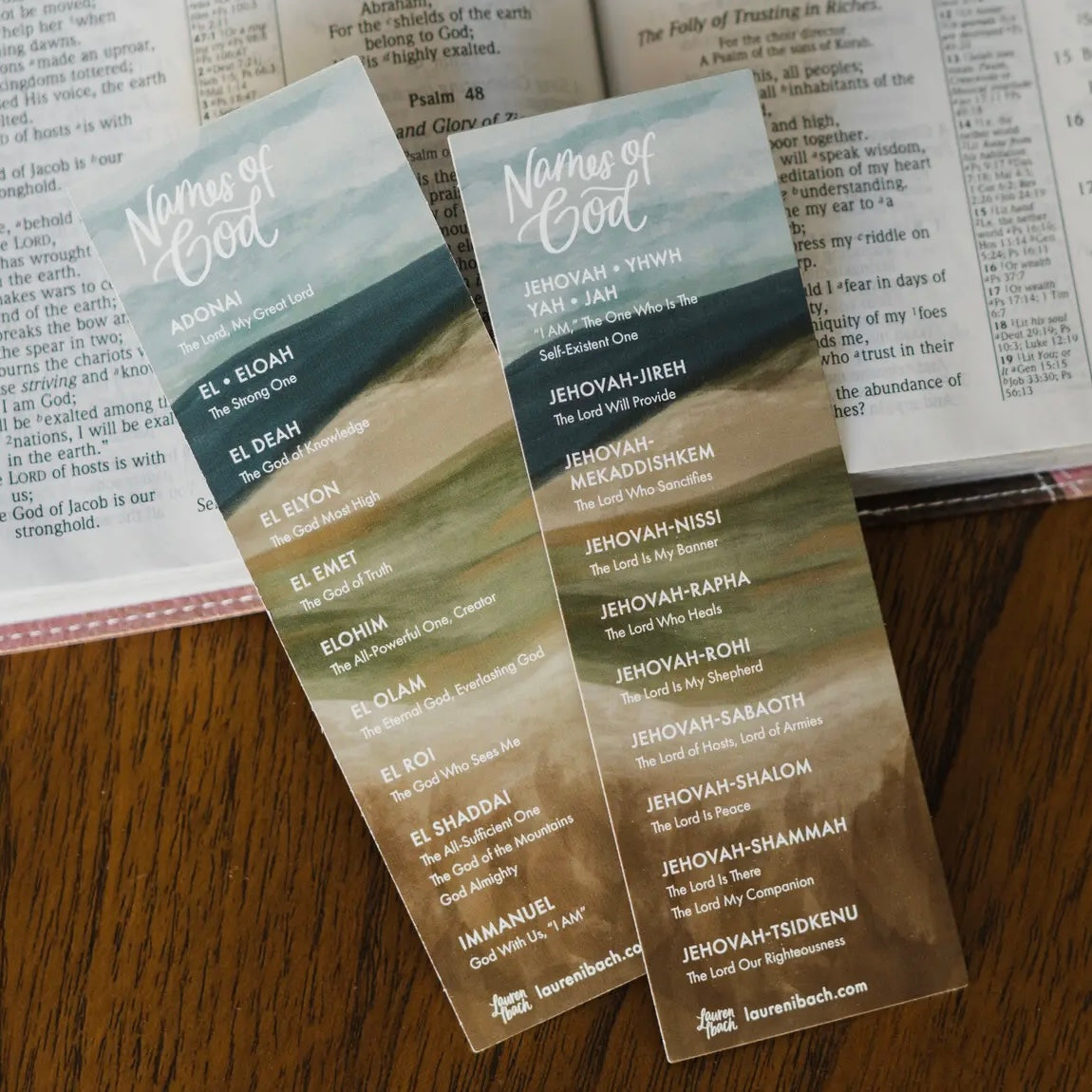 Bookmark - Names Of God