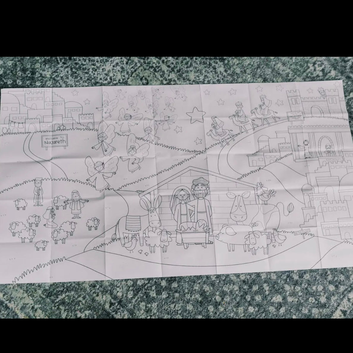 Tiny Theologians | Journey To the Manger Giant Coloring Sheet