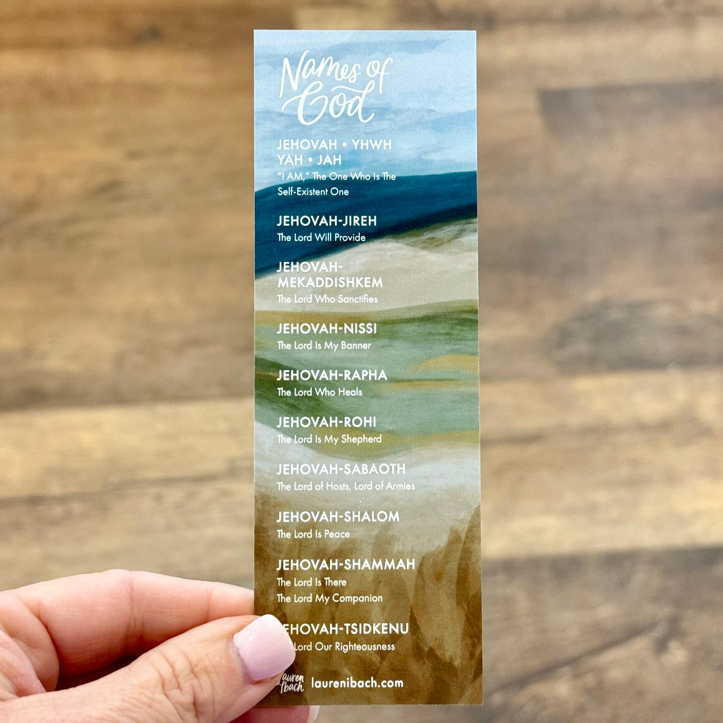 Bookmark - Names Of God
