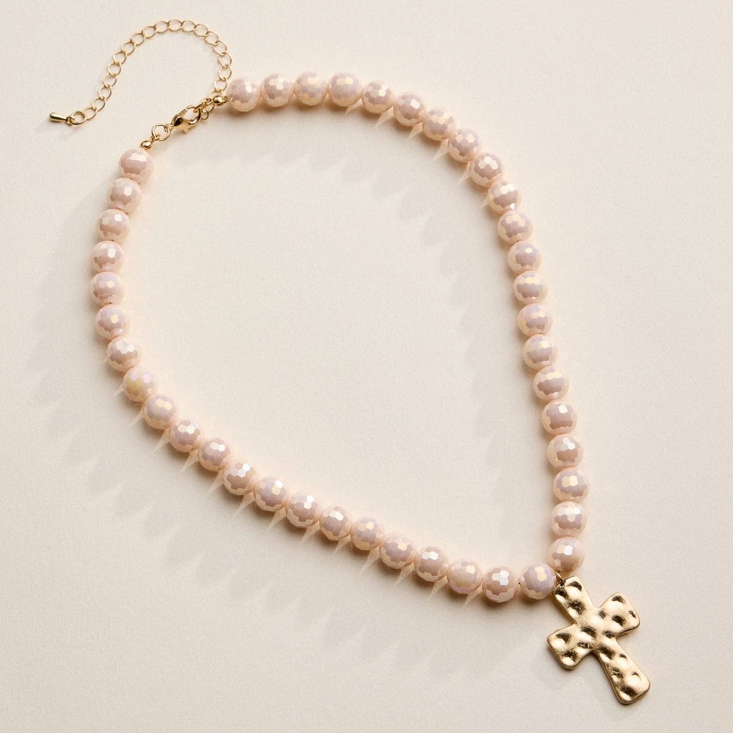 Hammered Cross Necklace