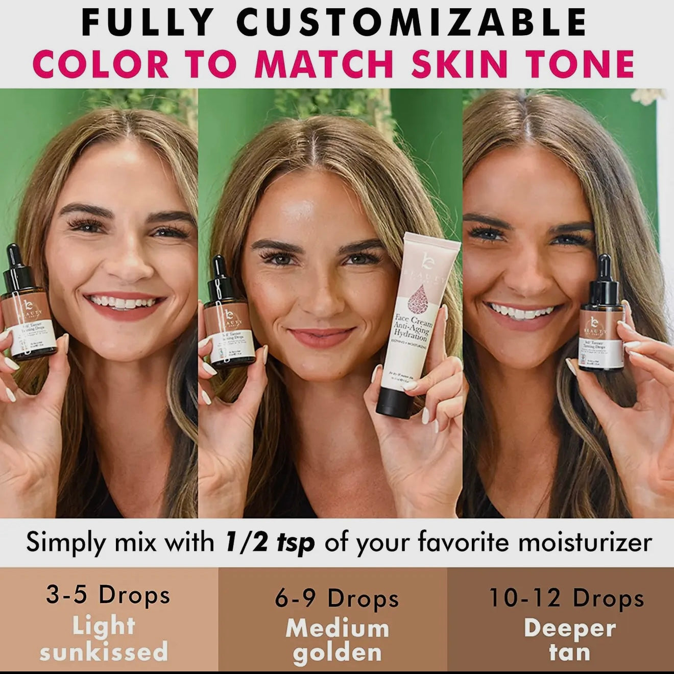 Beauty By Earth Self Tanner Drops | Medium