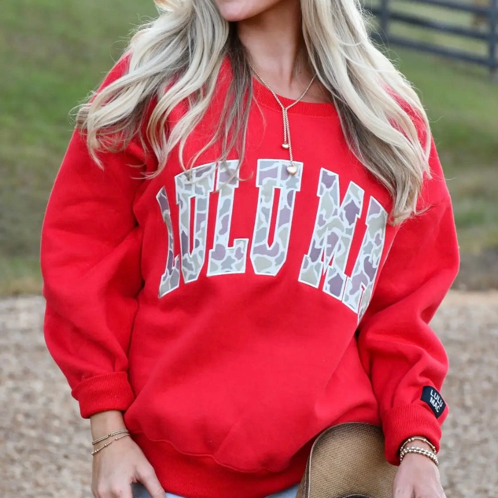 Lulu Mac Sweatshirt | Red Camo