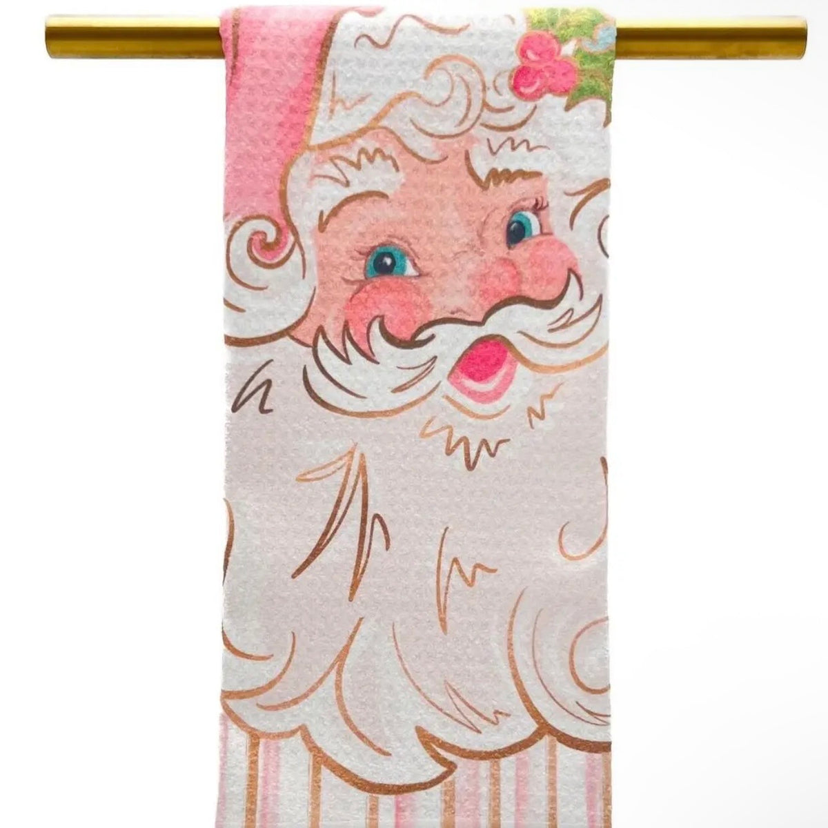 Tea Towel | Pretty N’ Pink Santa