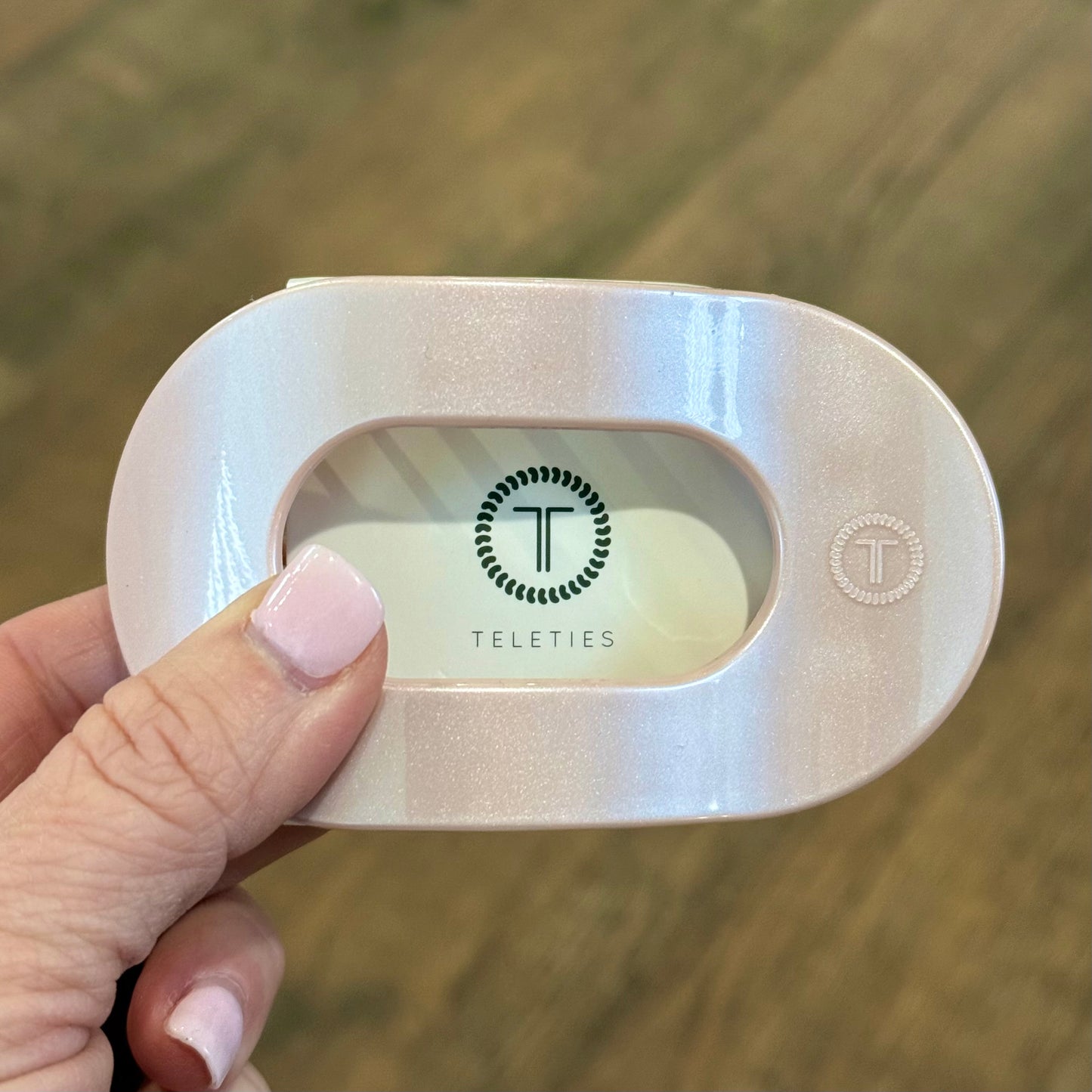 Teleties Flat Clip - Pearly Pink