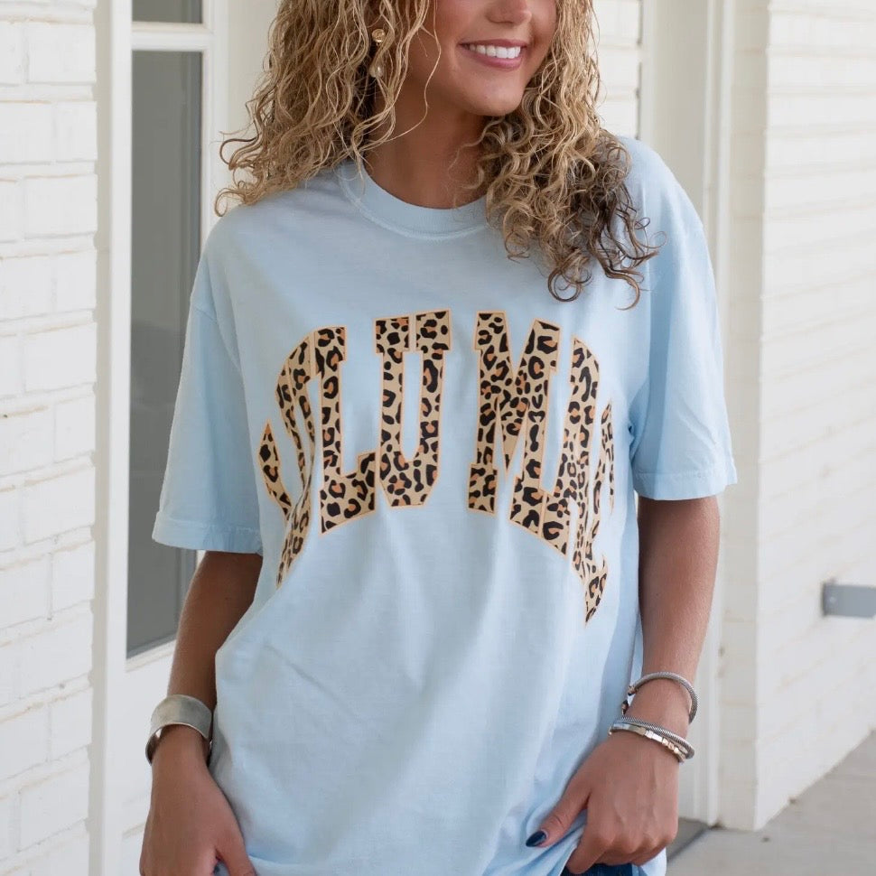 Lulu Mac Tee | Chambray Leopard