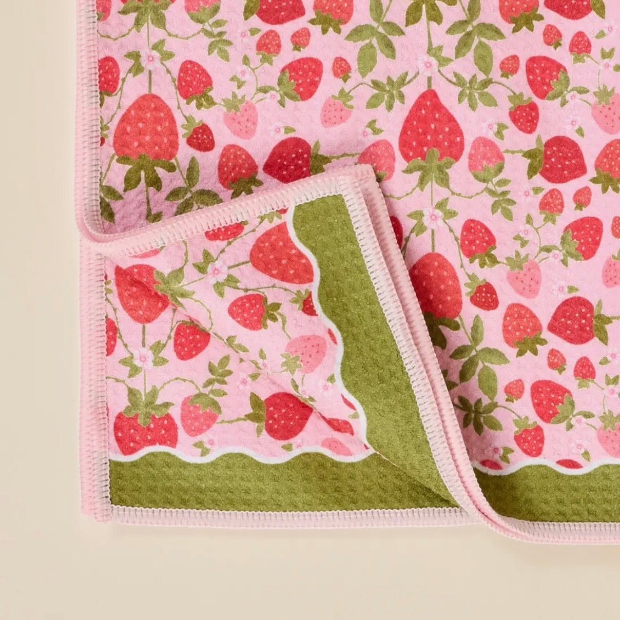 Waffle Tea Towel | Strawberry Fields