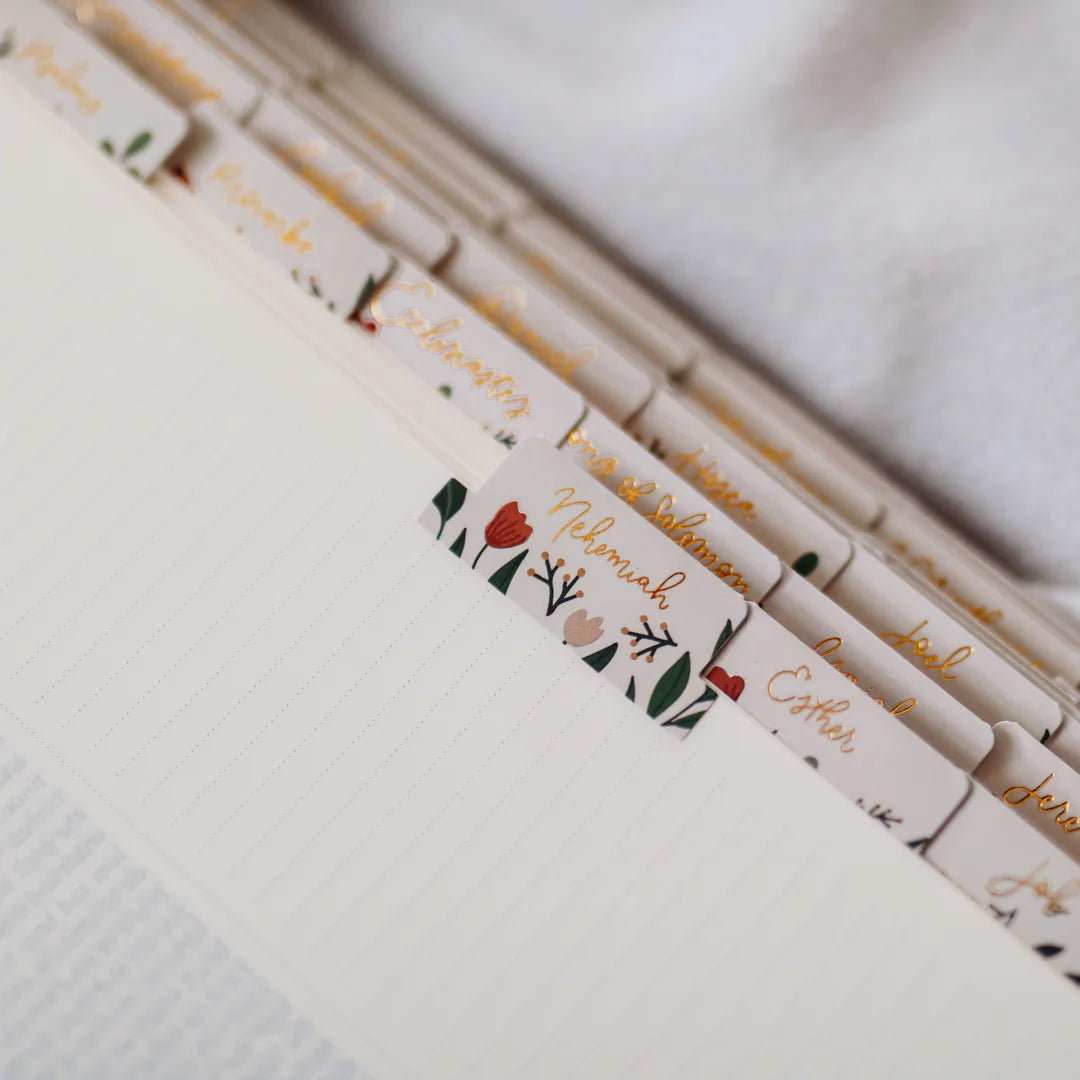 Bible Tabs - Rust Floral