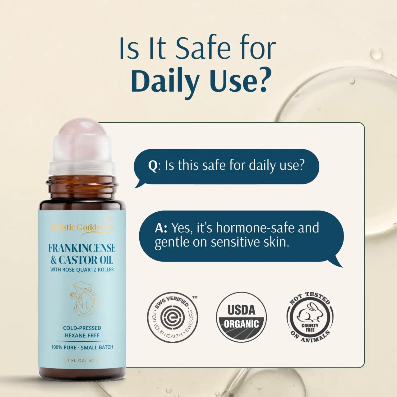 Organic Castor Oil Roll-On with Frankincense