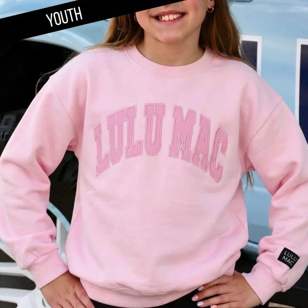 Lulu Mac Youth Sweatshirt | Light Pink