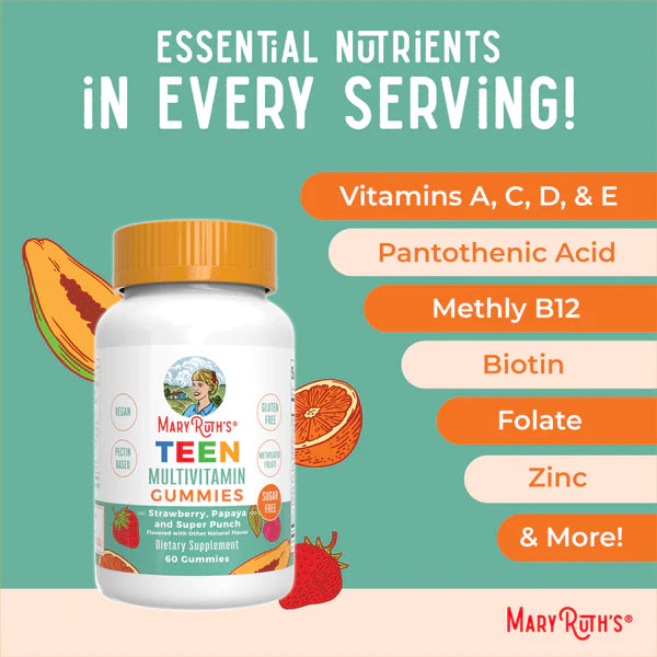 Mary Ruth’s Teen Multivitamin Gummies