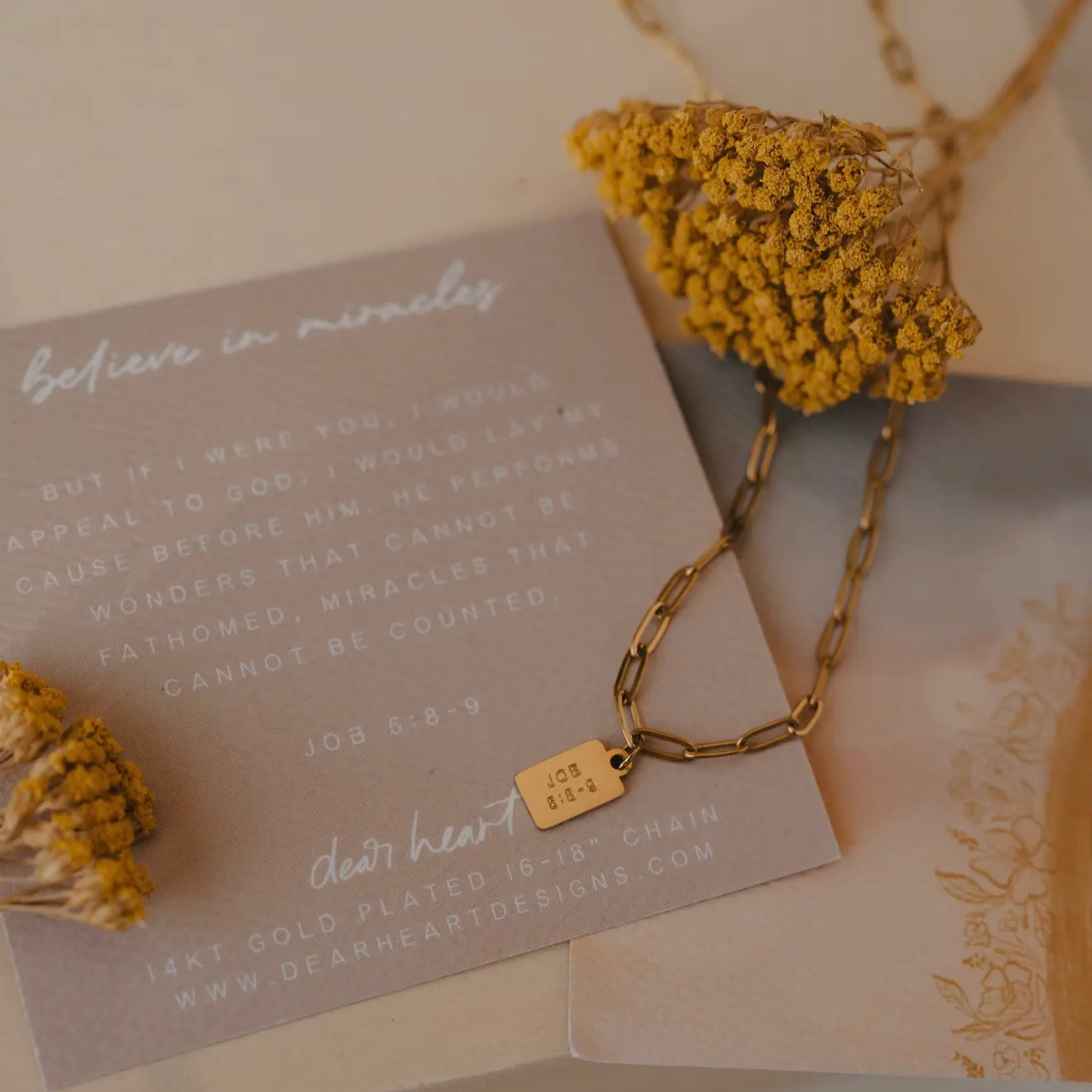 Mini Tag Necklace | Believe In Miracles