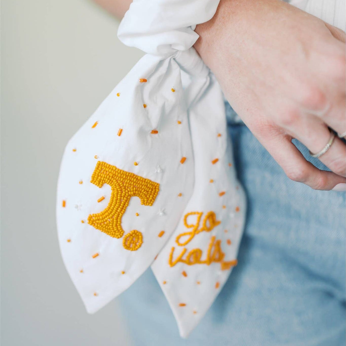 University of Tennessee Beaded Scrunchie