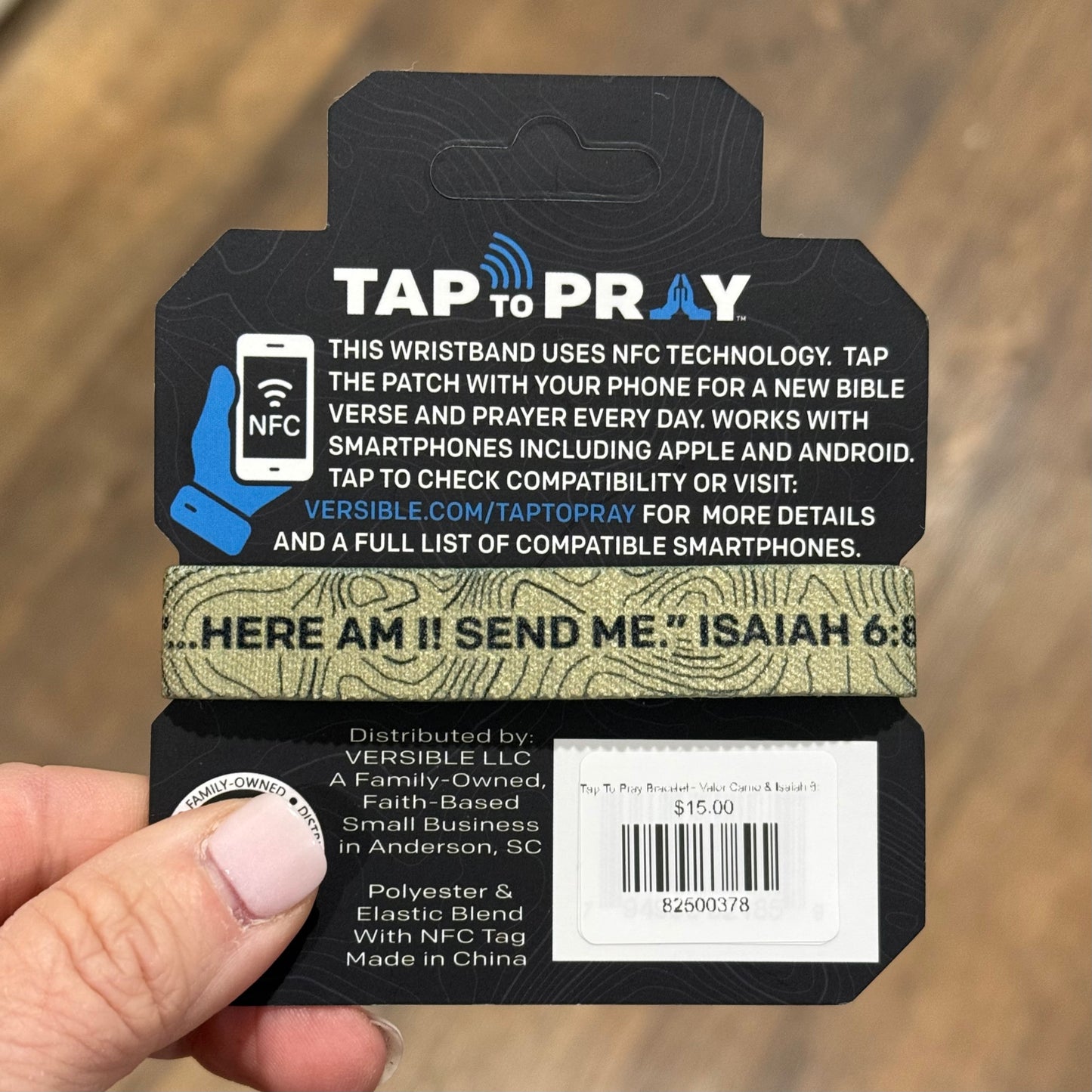 Tap To Pray Bracelet | Valor Camo & Isaiah 6:8