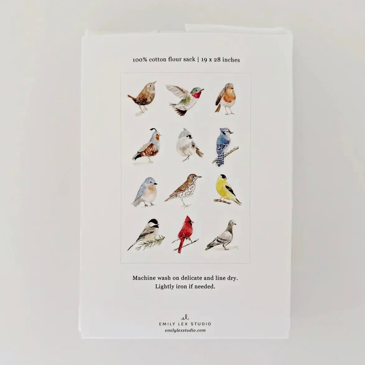Flour Sack Tea Towel | Birds