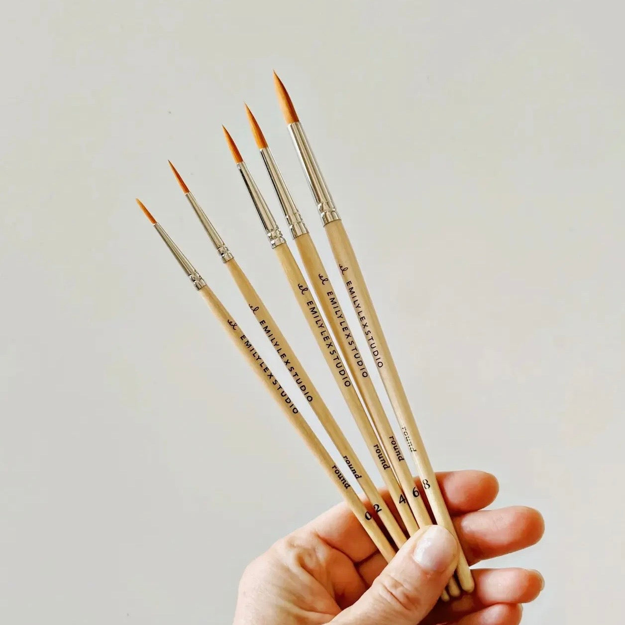 Watercolor Wooden Paintbrushes
