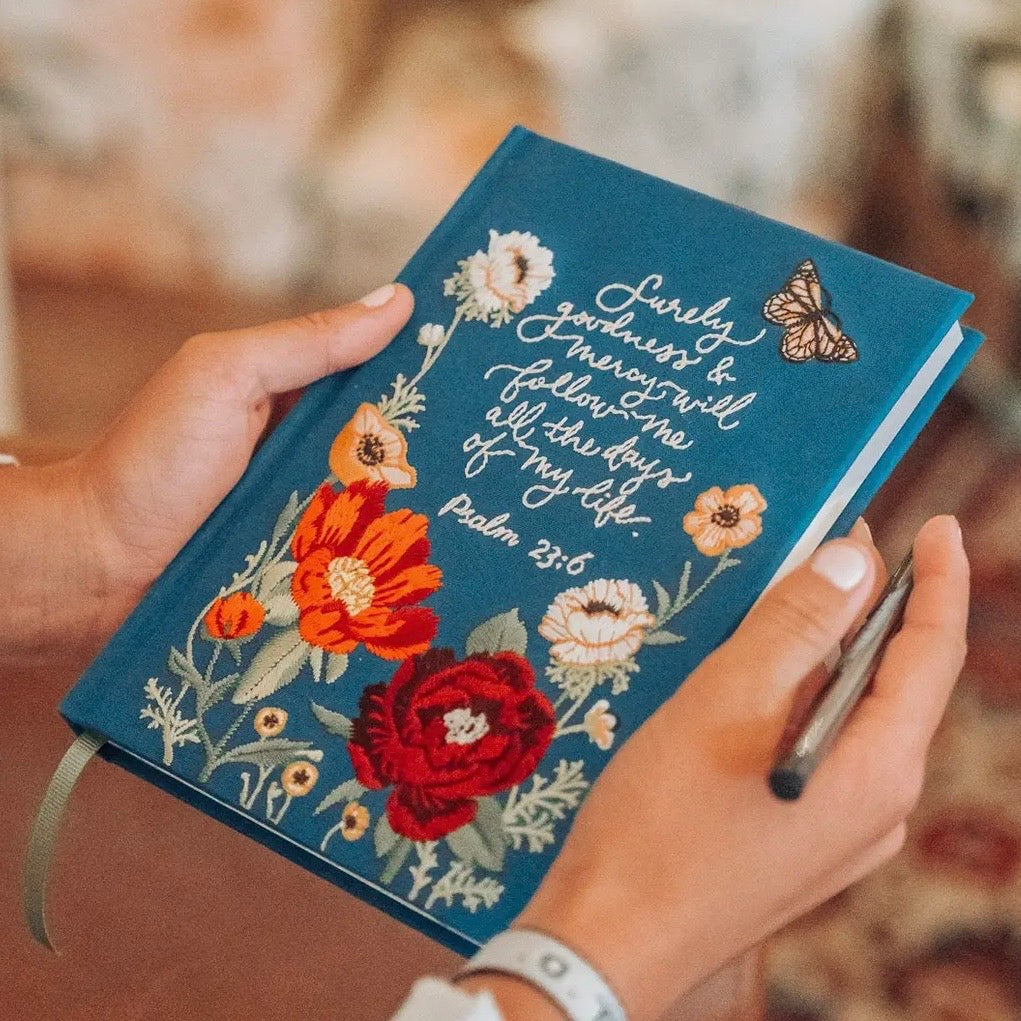 Psalm 23 Embroidered Journal