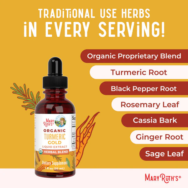 Mary Ruth’s Organic Turmeric Gold Herbal Blend Liquid Drops