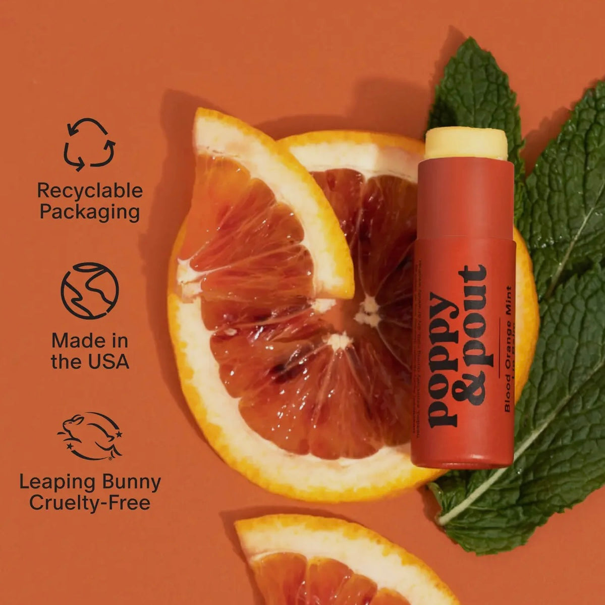 Poppy & Pout Lip Balm | Pink Grapefruit