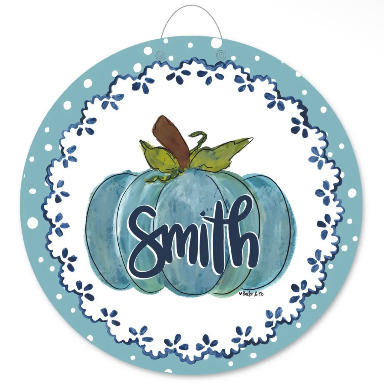 Personalized Door Hanger | Granny’s Pumpkin Doily