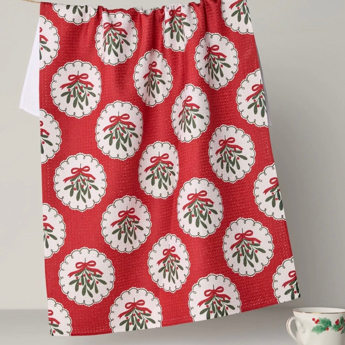 Geometry Dish Towel | Merry Mistletoe