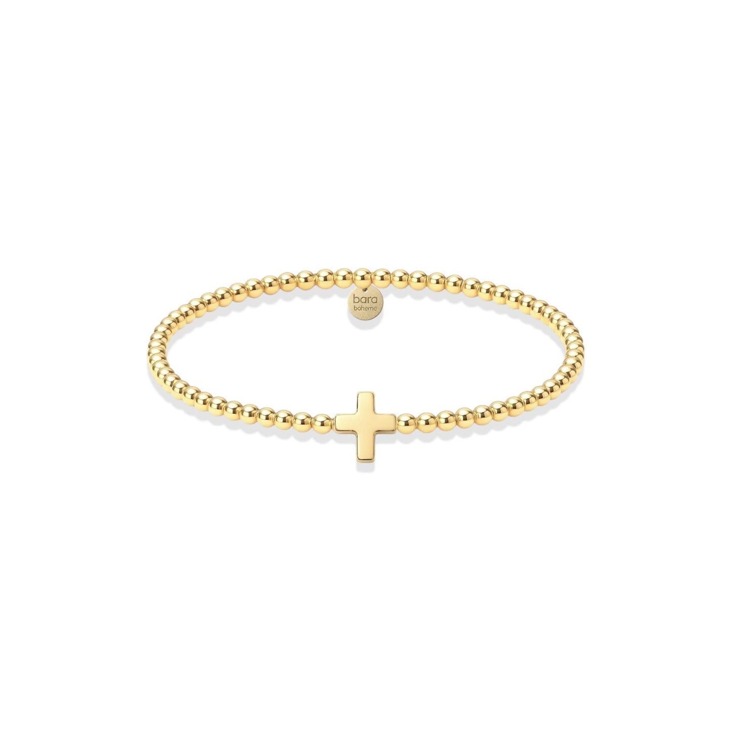 Beaded Cross Charm Bracelet