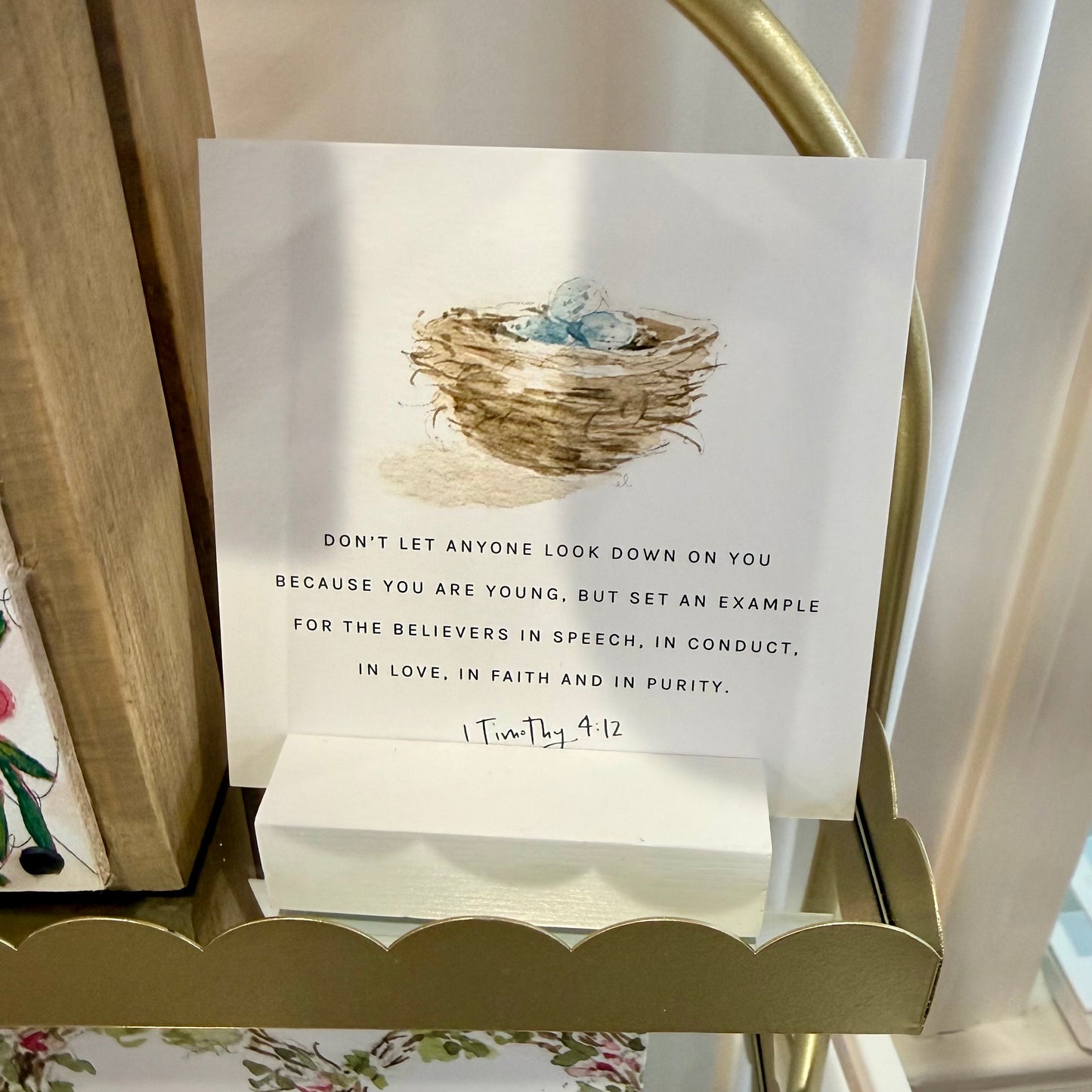 Wooden Block For Scripture Cards