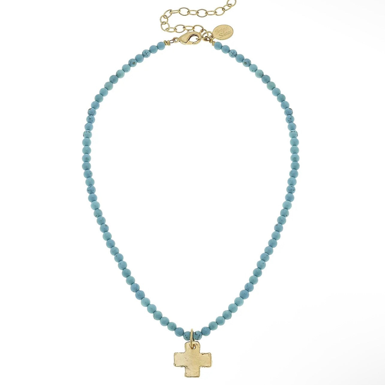 Cross Necklace | Turquoise Beaded