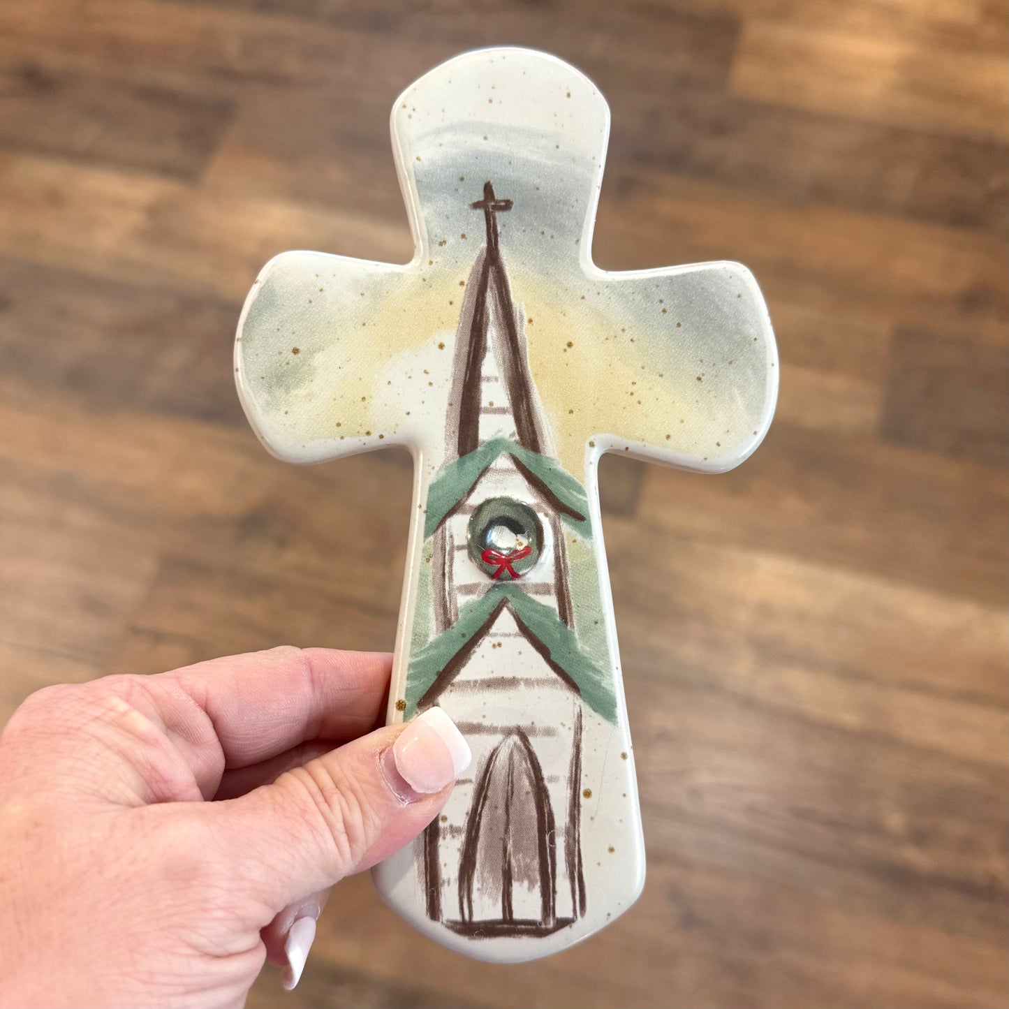 Ceramic Cross Ornament | Church