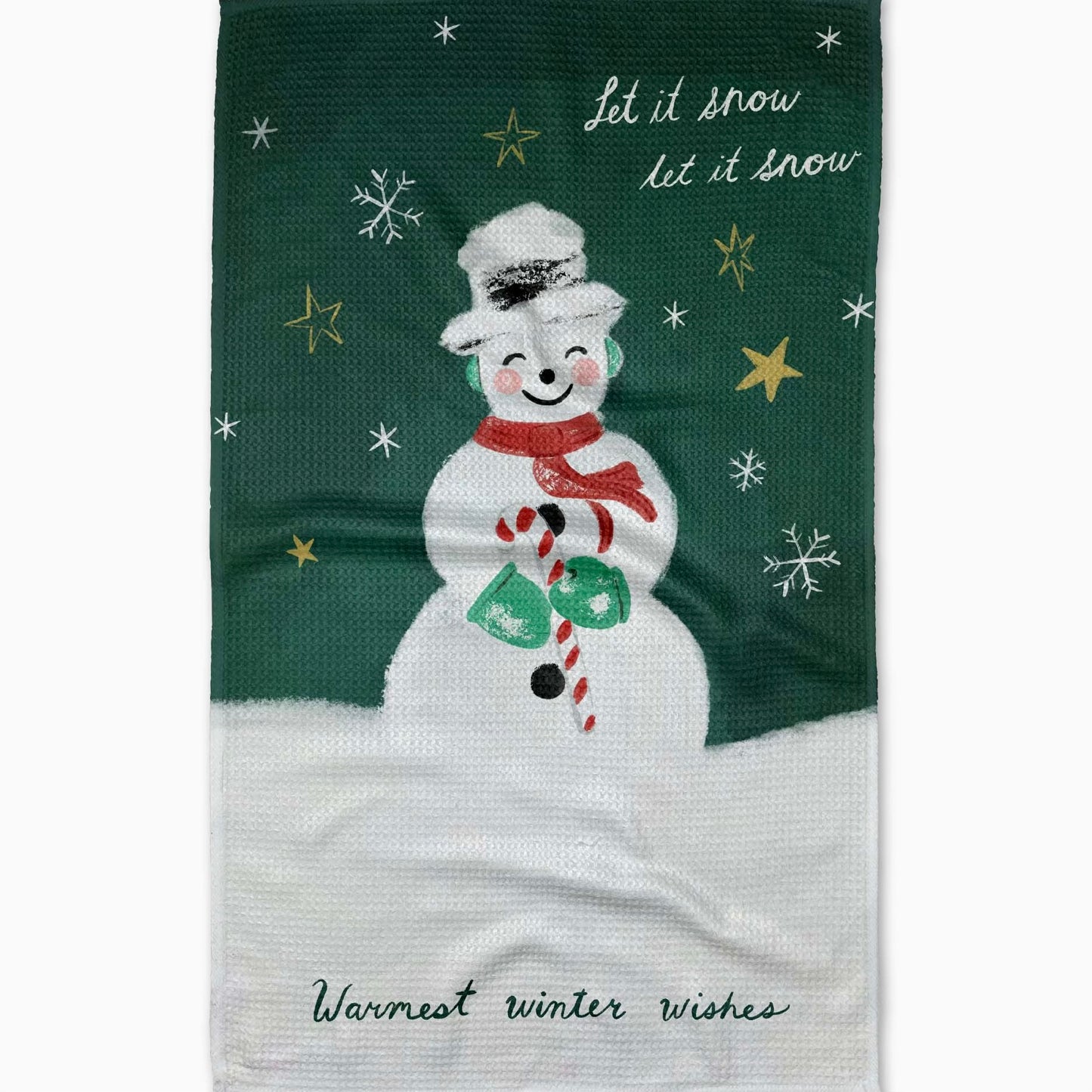 Geometry Dish Towel | Vintage Snowman